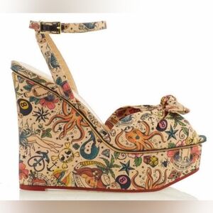 Charlotte Olympia Miranda Inked Wedges, VGUC, Size 5